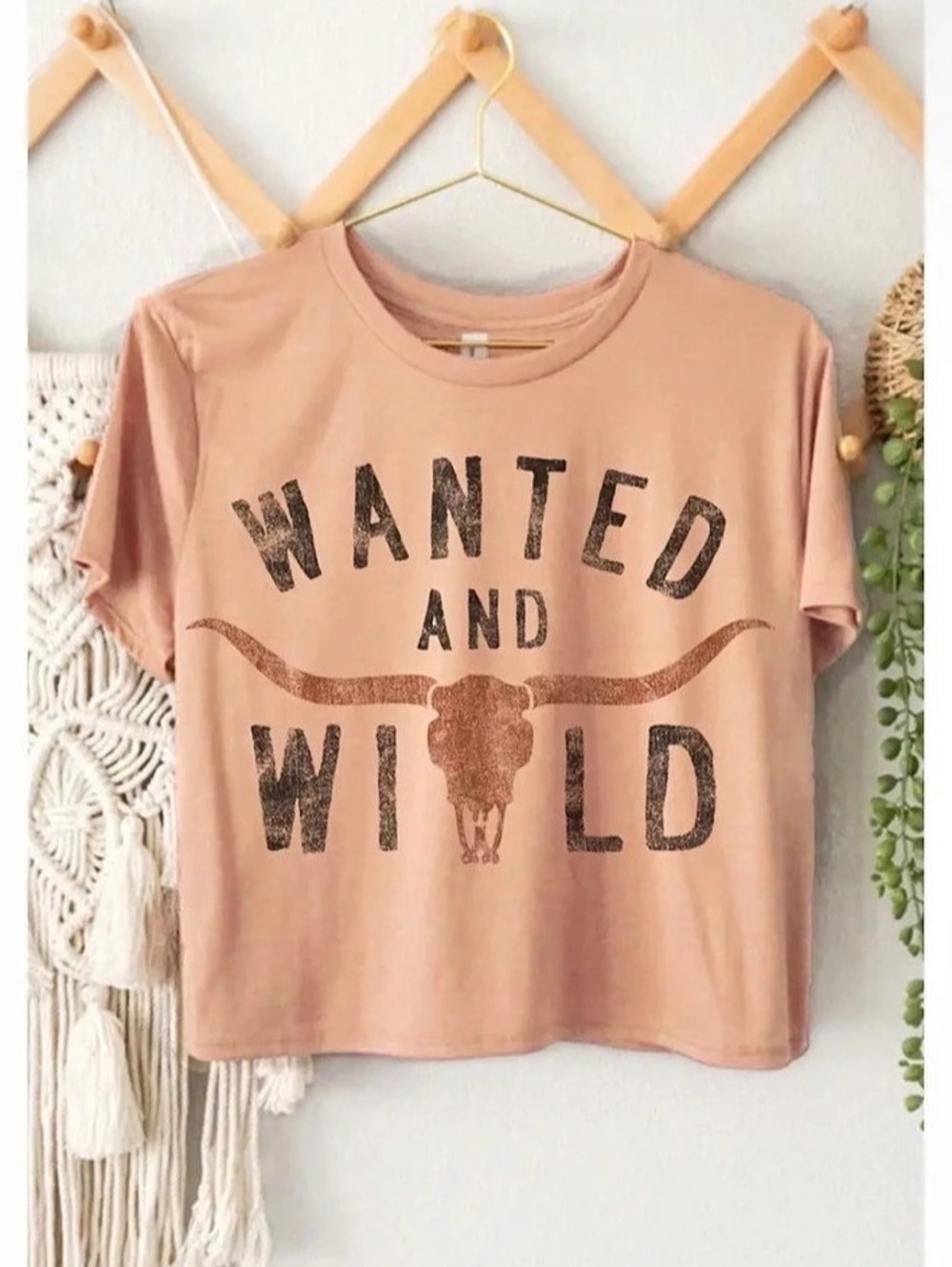 HRT & LUV Wanted & Wild Longhorn Western Graphic Tee